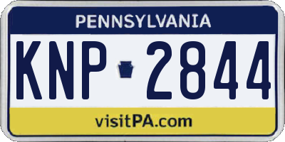 PA license plate KNP2844
