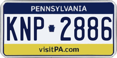 PA license plate KNP2886