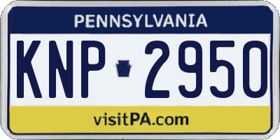 PA license plate KNP2950
