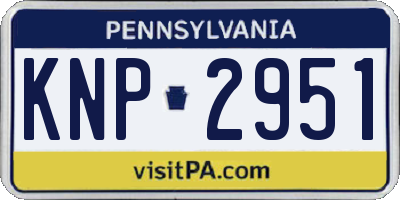 PA license plate KNP2951