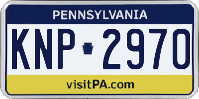 PA license plate KNP2970