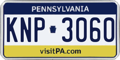 PA license plate KNP3060