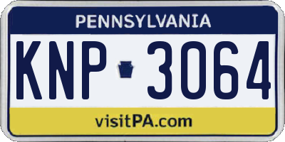 PA license plate KNP3064