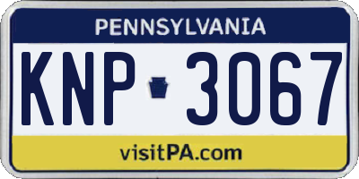 PA license plate KNP3067