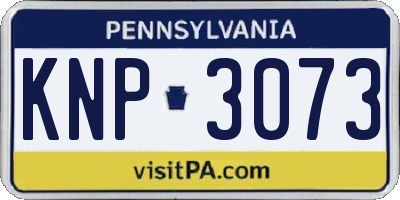 PA license plate KNP3073