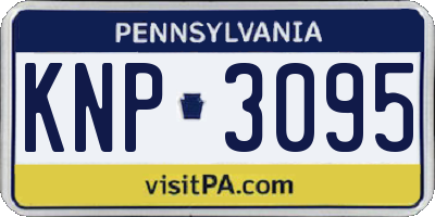 PA license plate KNP3095