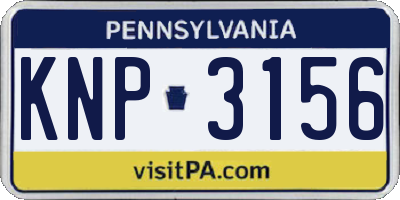 PA license plate KNP3156