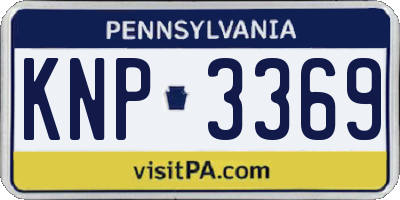 PA license plate KNP3369