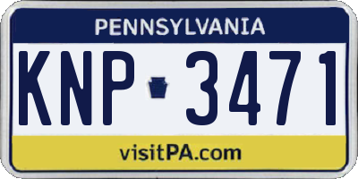 PA license plate KNP3471