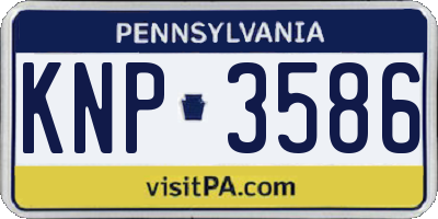 PA license plate KNP3586