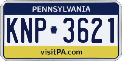 PA license plate KNP3621