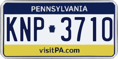 PA license plate KNP3710