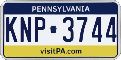 PA license plate KNP3744