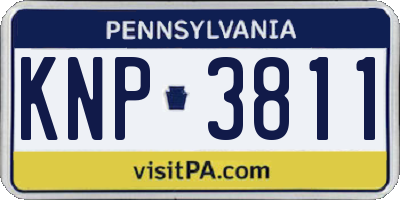 PA license plate KNP3811