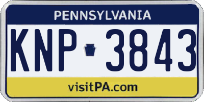 PA license plate KNP3843
