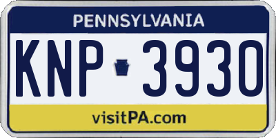 PA license plate KNP3930