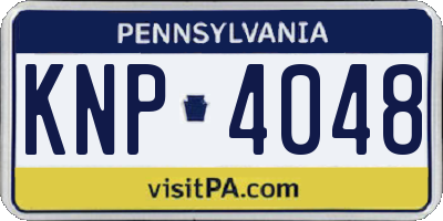 PA license plate KNP4048