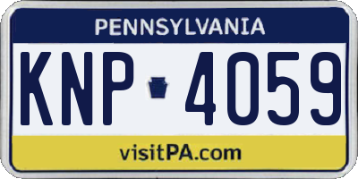 PA license plate KNP4059