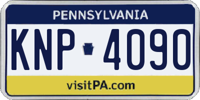 PA license plate KNP4090