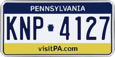 PA license plate KNP4127