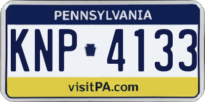 PA license plate KNP4133