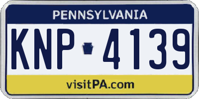 PA license plate KNP4139