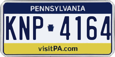 PA license plate KNP4164