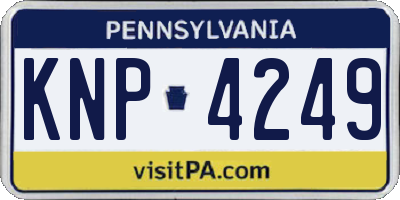 PA license plate KNP4249
