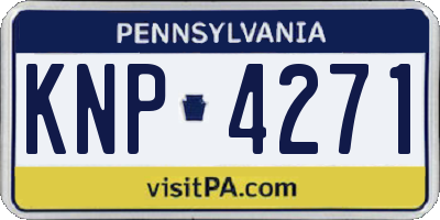 PA license plate KNP4271