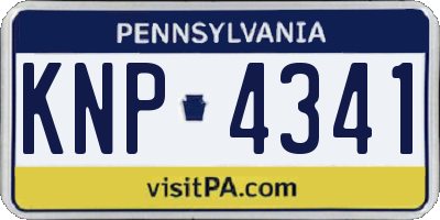 PA license plate KNP4341