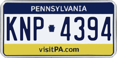PA license plate KNP4394