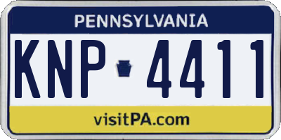 PA license plate KNP4411