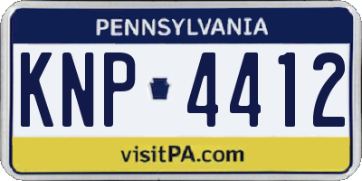 PA license plate KNP4412