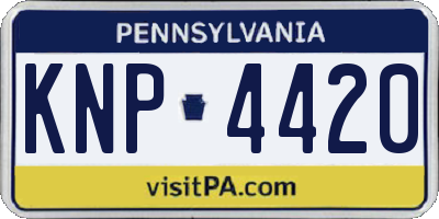 PA license plate KNP4420