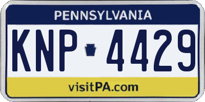 PA license plate KNP4429