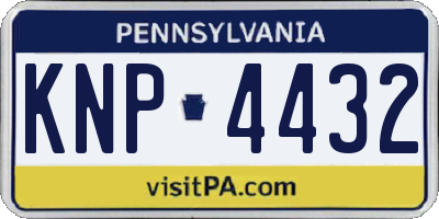 PA license plate KNP4432