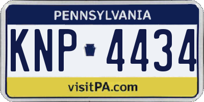PA license plate KNP4434