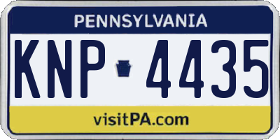 PA license plate KNP4435