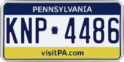 PA license plate KNP4486