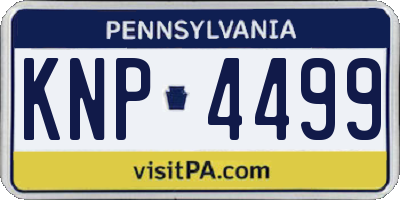 PA license plate KNP4499