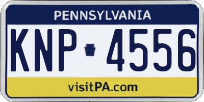 PA license plate KNP4556