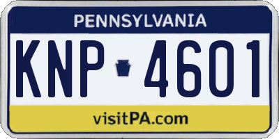 PA license plate KNP4601