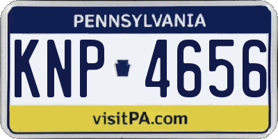 PA license plate KNP4656