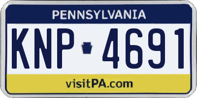 PA license plate KNP4691