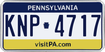 PA license plate KNP4717