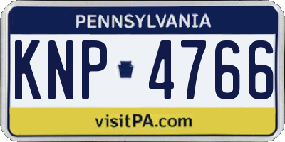 PA license plate KNP4766