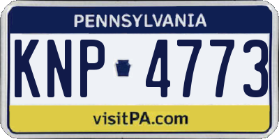 PA license plate KNP4773