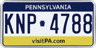 PA license plate KNP4788