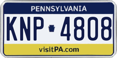 PA license plate KNP4808