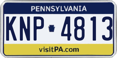 PA license plate KNP4813
